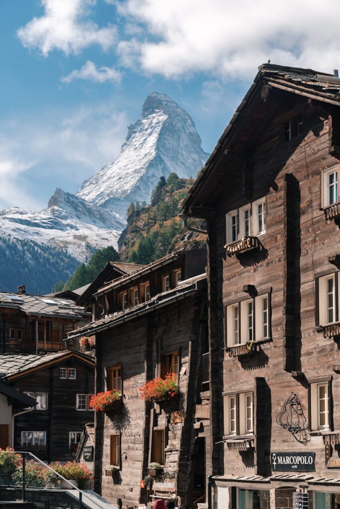 Zermatt with view of Matterhorn