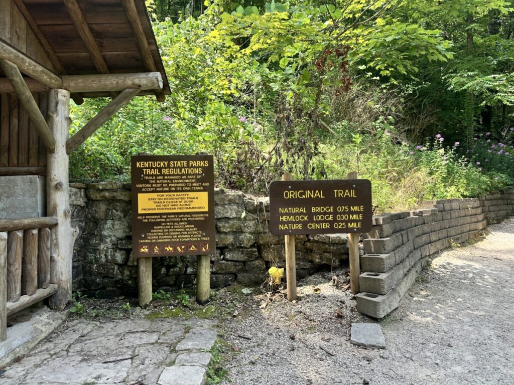 original trail to red river gorge natural bridge 