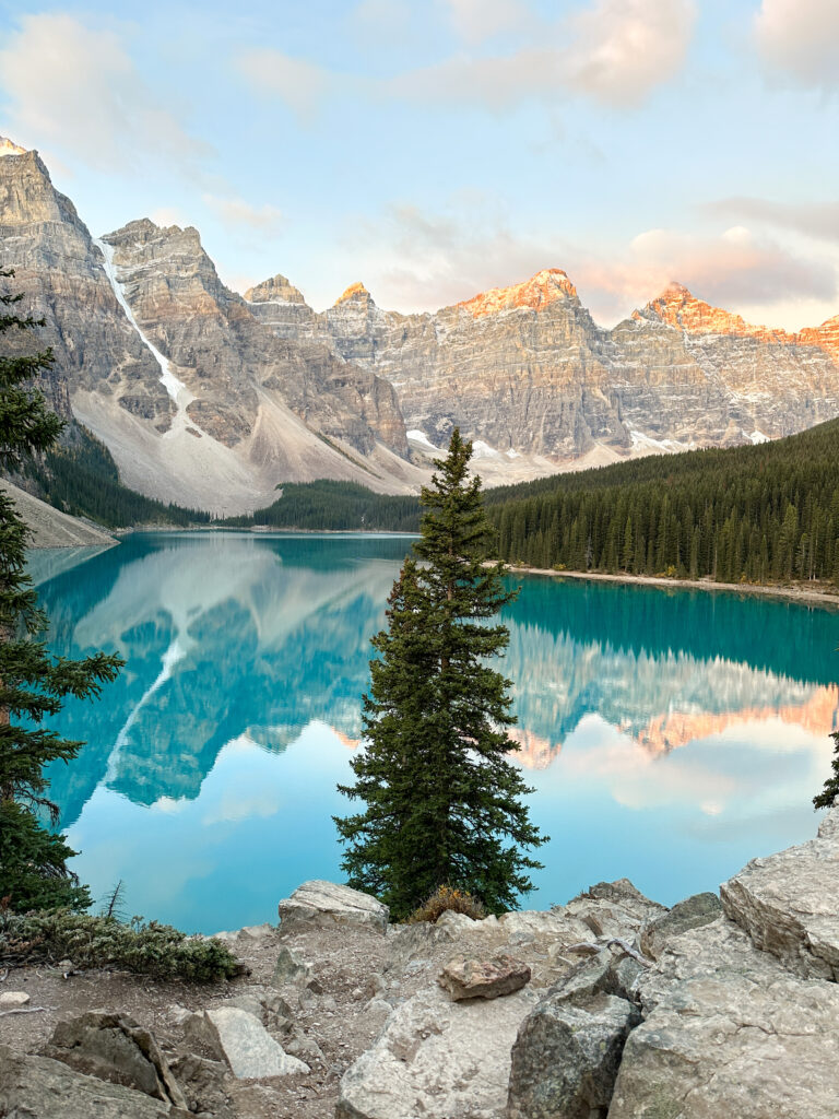 Lake Moraine at Sunrise