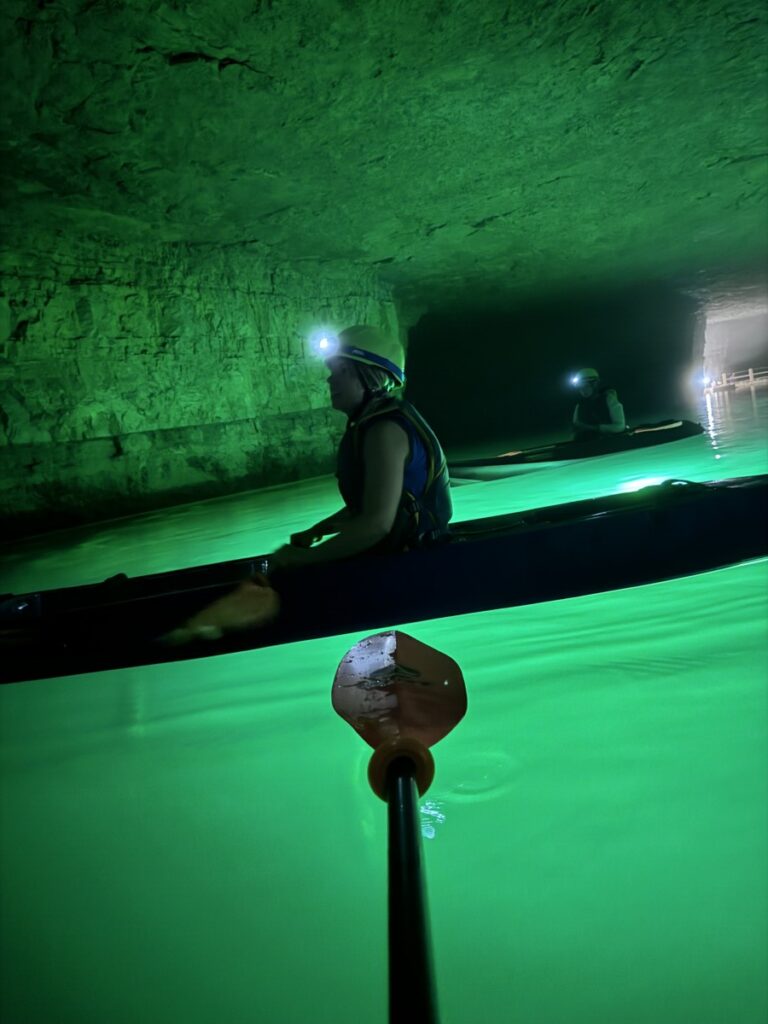 Underground kayaking at red river gorge 